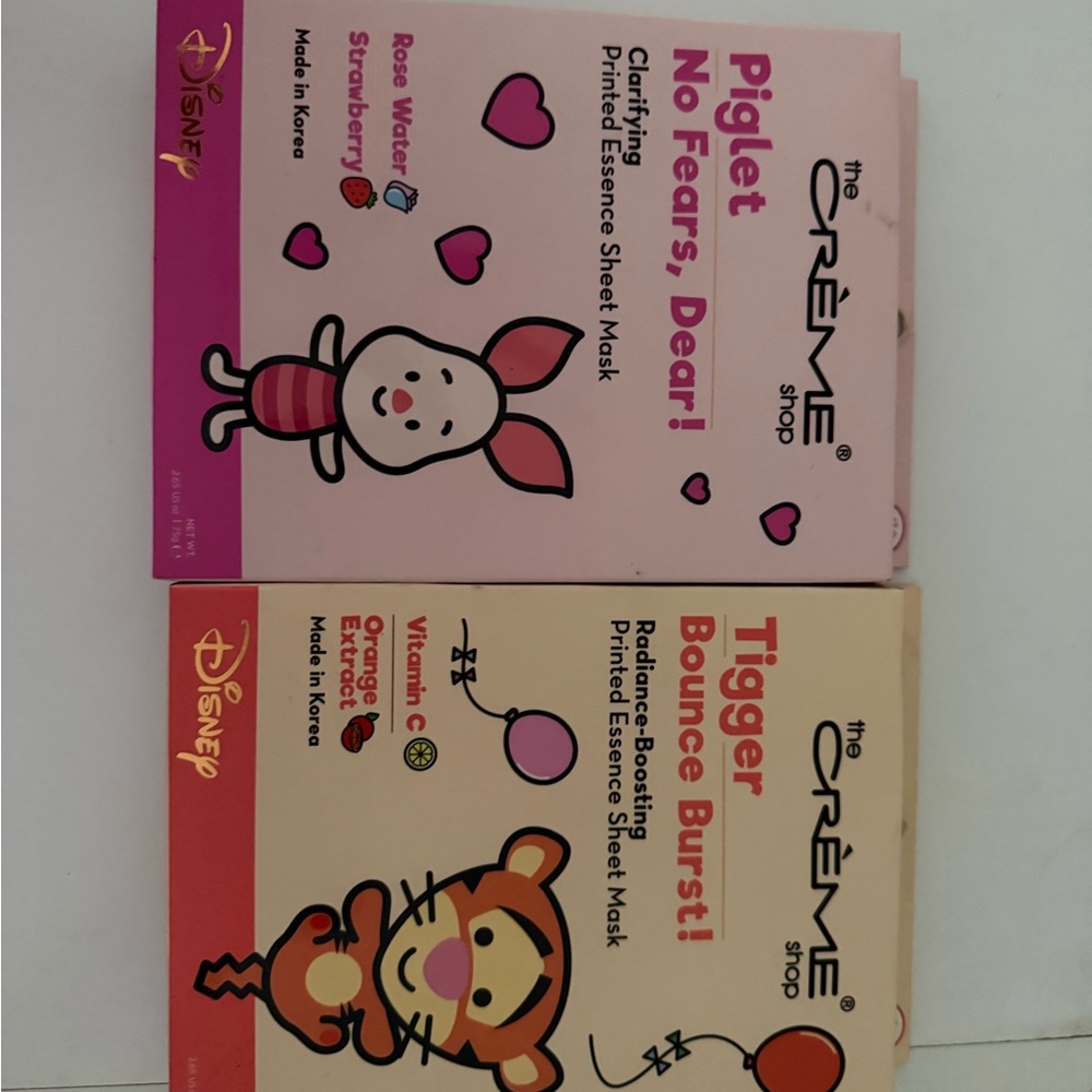 Disney Pink and Orange Piglet & Tigger Sheet Masks